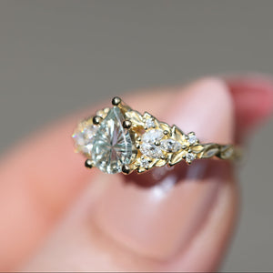 The Enchanted Garden Vine Ring With A Marquise-Cut Diamond