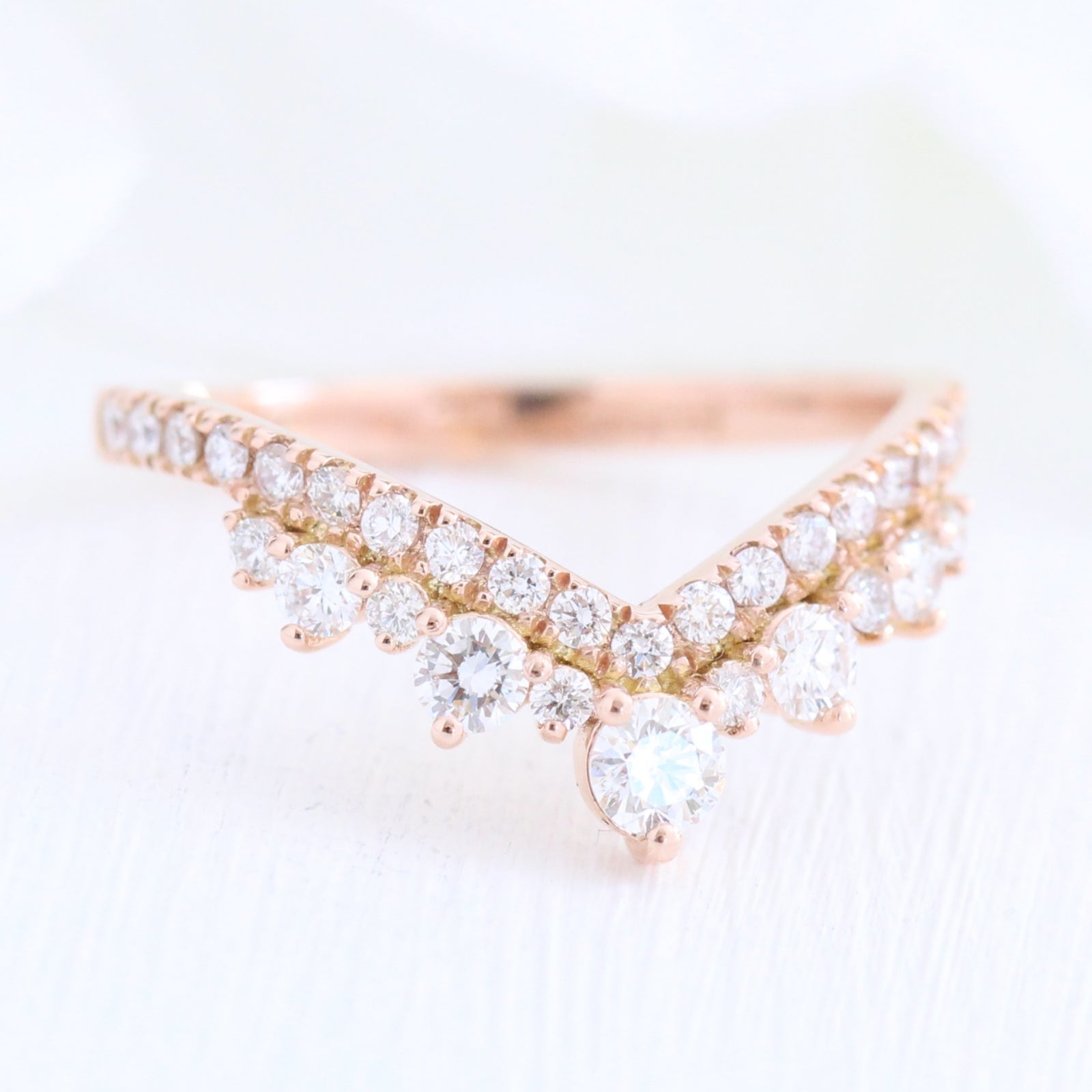 2.30 Ctw Oval Diamond Ring Set w/ Lab Diamond and Large Tiara Wedding Band
