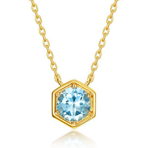 Amethyst Hexagon Crystal Pendant Necklace - Stellaradorn