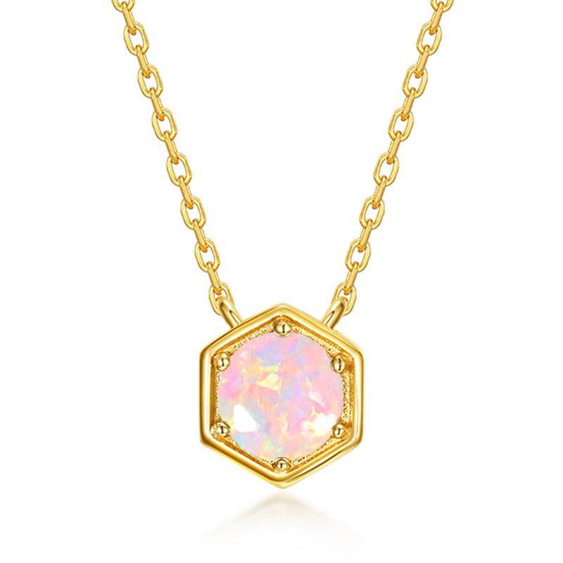 Amethyst Hexagon Crystal Pendant Necklace - Stellaradorn