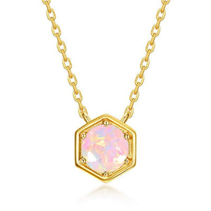 Amethyst Hexagon Crystal Pendant Necklace - Stellaradorn