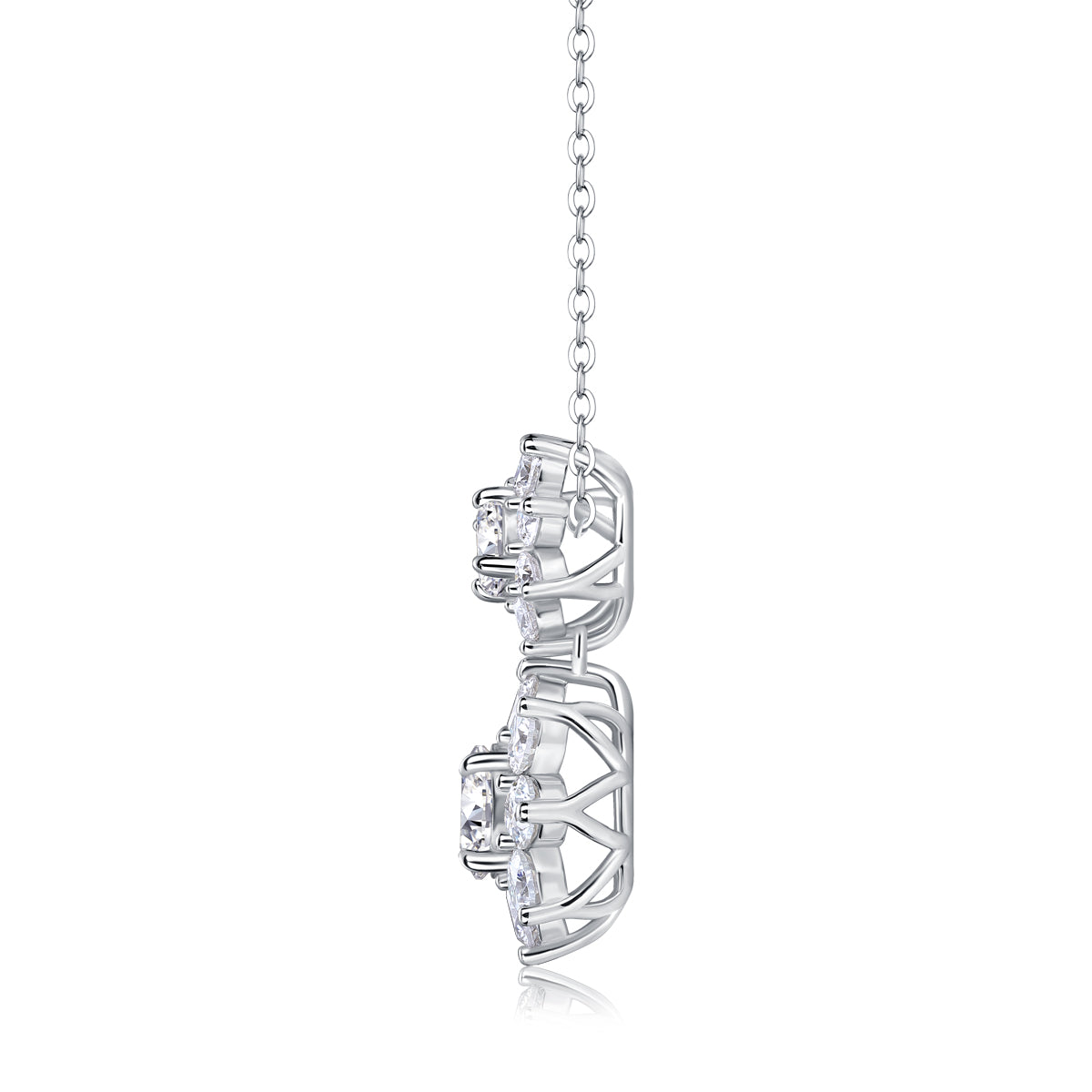 Stylish Dual Snowflake Pedant Necklace - Stellaradorn