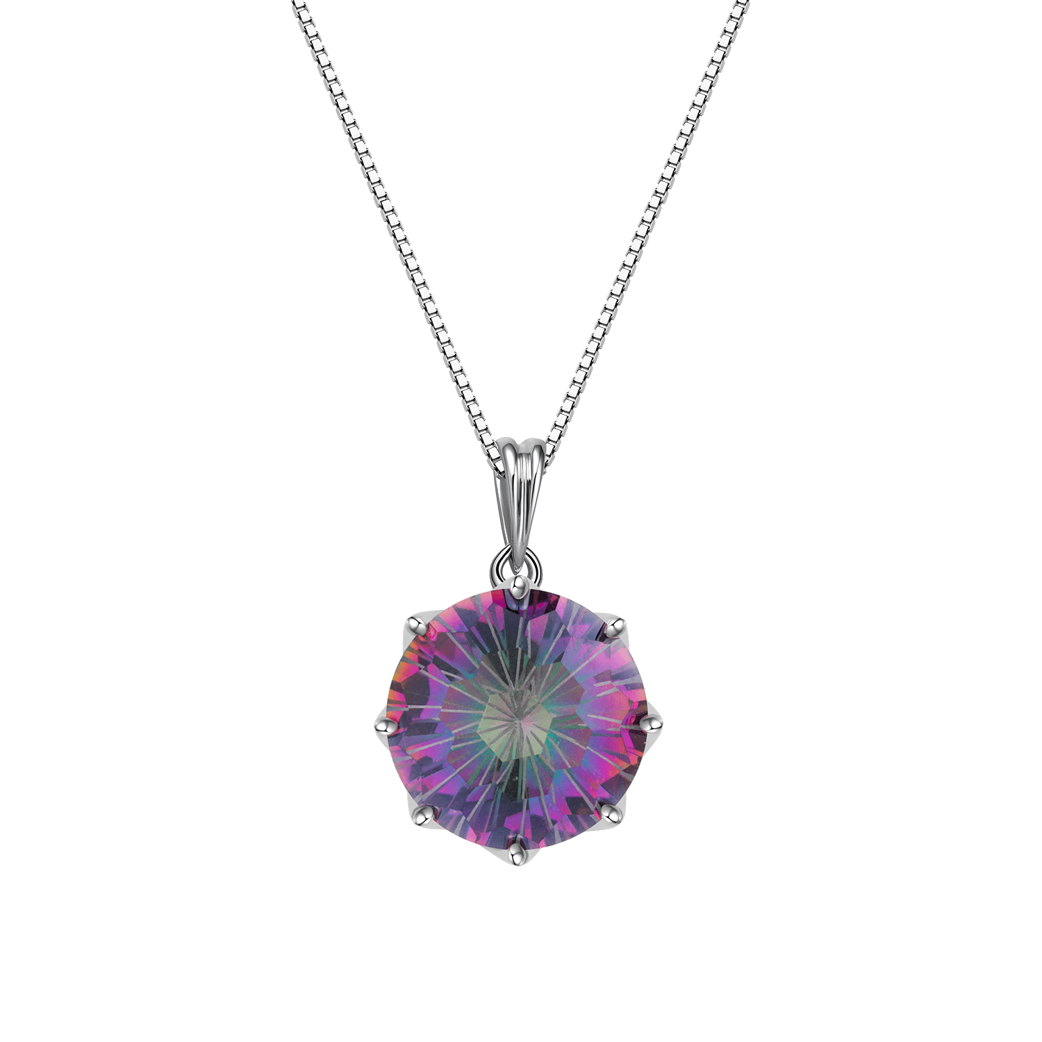 Radiant Mystic Quartz Pendant Necklace - Stellaradorn