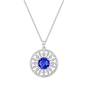 Sapphire Medallion Pendant Neckalce - Stellaradorn