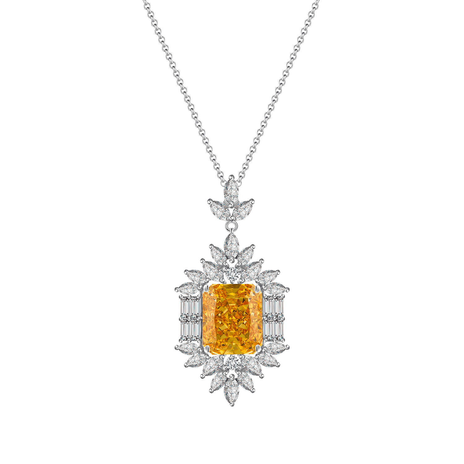 Citrine Luxry Statement Pedant Necklace - Stellaradorn