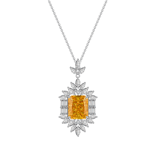 Citrine Luxry Statement Pedant Necklace - Stellaradorn