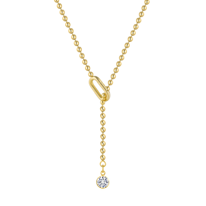 Elegant Gold Drop Lariat Pendant Necklace - Stellaradorn