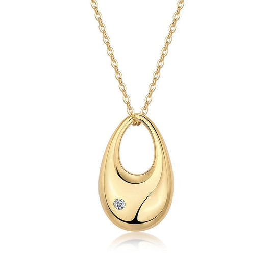 Teardrop Gold Pendant Necklace - Stellaradorn
