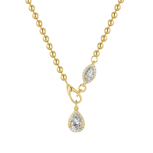 Gold Bead Chain Pendant Necklace - Stellaradorn