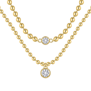 Double-Layer Gold Bead Necklace - Stellaradorn