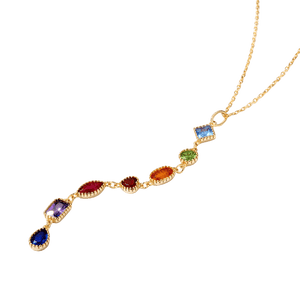 Rainbow Gem Cascade Necklace - Stellaradorn