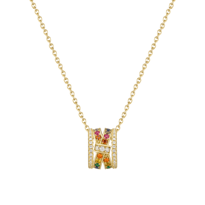 Rainbow Cylinder Pedant Necklace - Stellaradorn