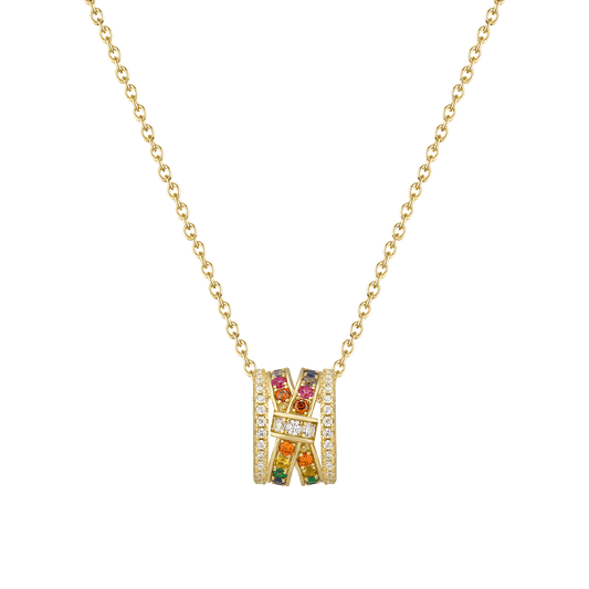 Rainbow Cylinder Pedant Necklace - Stellaradorn
