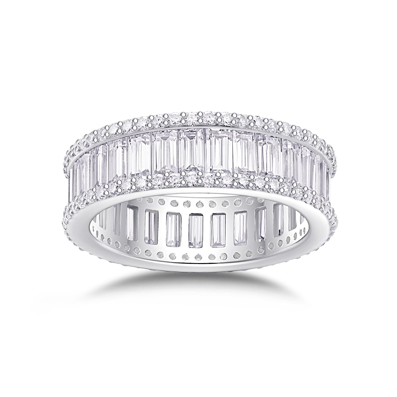 Double-Row Baguette Eternity Band Stacking Ring - Stellaradorn