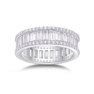 Double-Row Baguette Eternity Band Stacking Ring - Stellaradorn