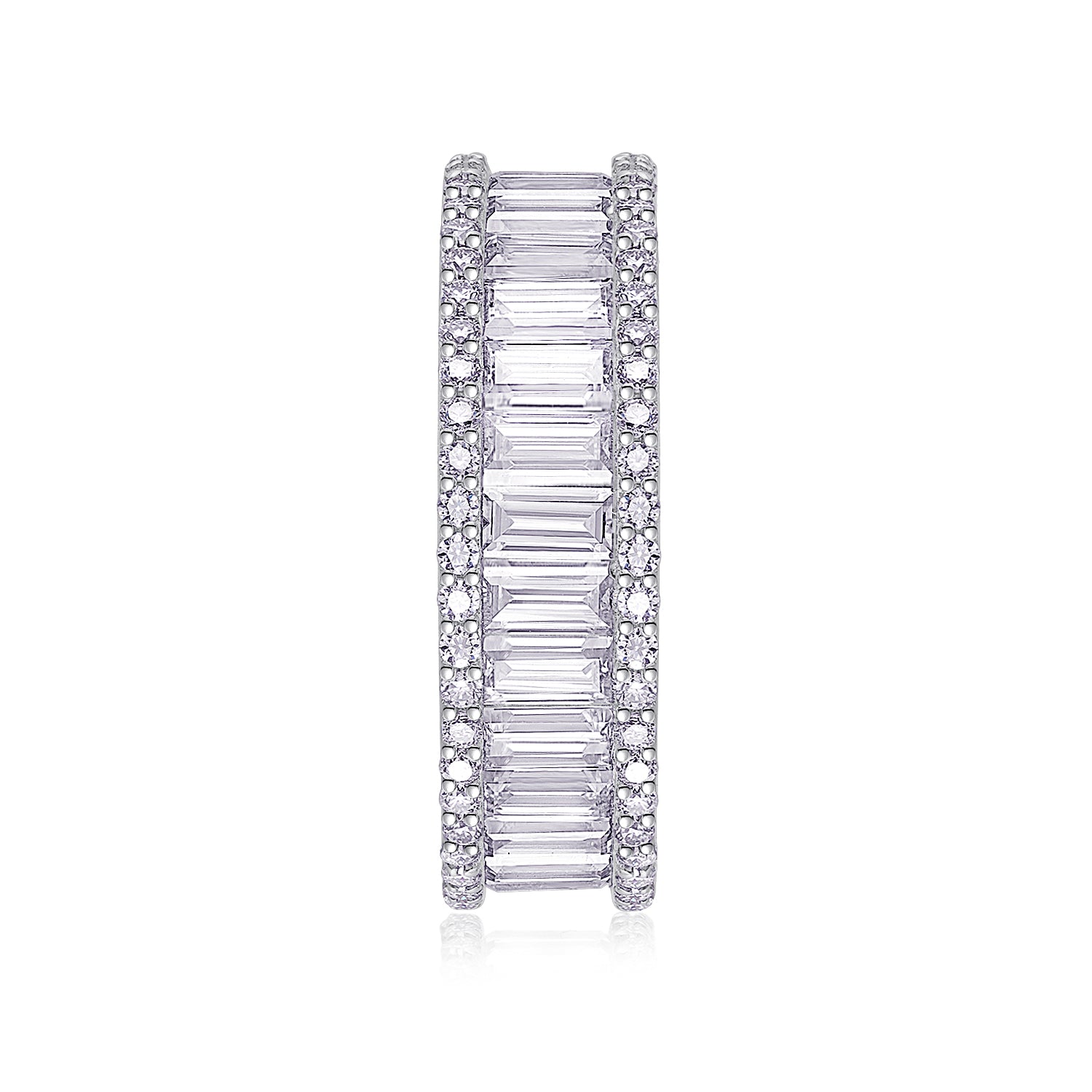 Double-Row Baguette Eternity Band Stacking Ring - Stellaradorn