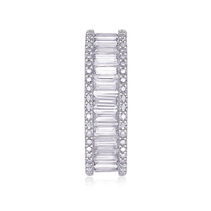 Double-Row Baguette Eternity Band Stacking Ring - Stellaradorn