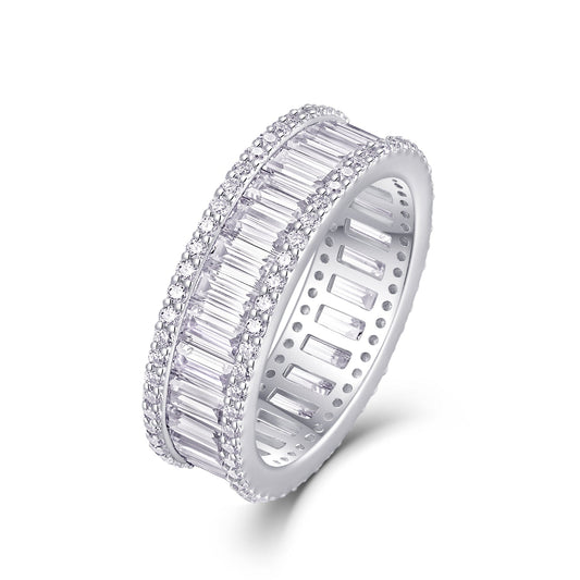 Double-Row Baguette Eternity Band Stacking Ring - Stellaradorn