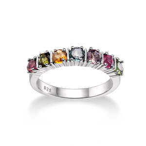 Minimal Tourmaline Stacking Ring - Stellaradorn
