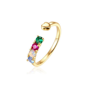 Adjustable Rainbow Open Stacking Ring - Stellaradorn