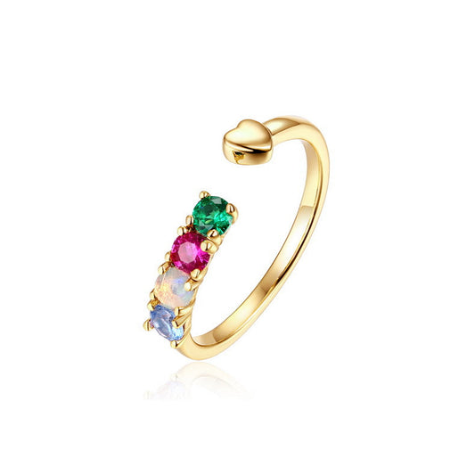 Adjustable Rainbow Open Stacking Ring - Stellaradorn