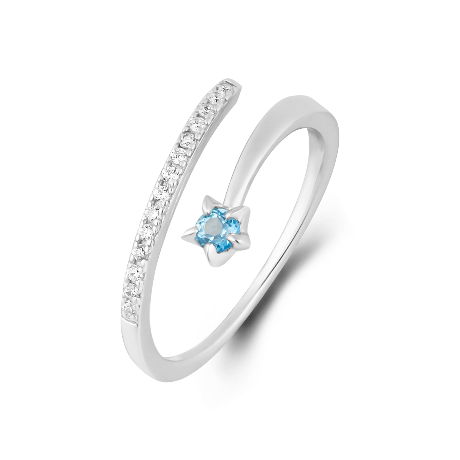 Star and Moon Stackable Ring Set - Stellaradorn