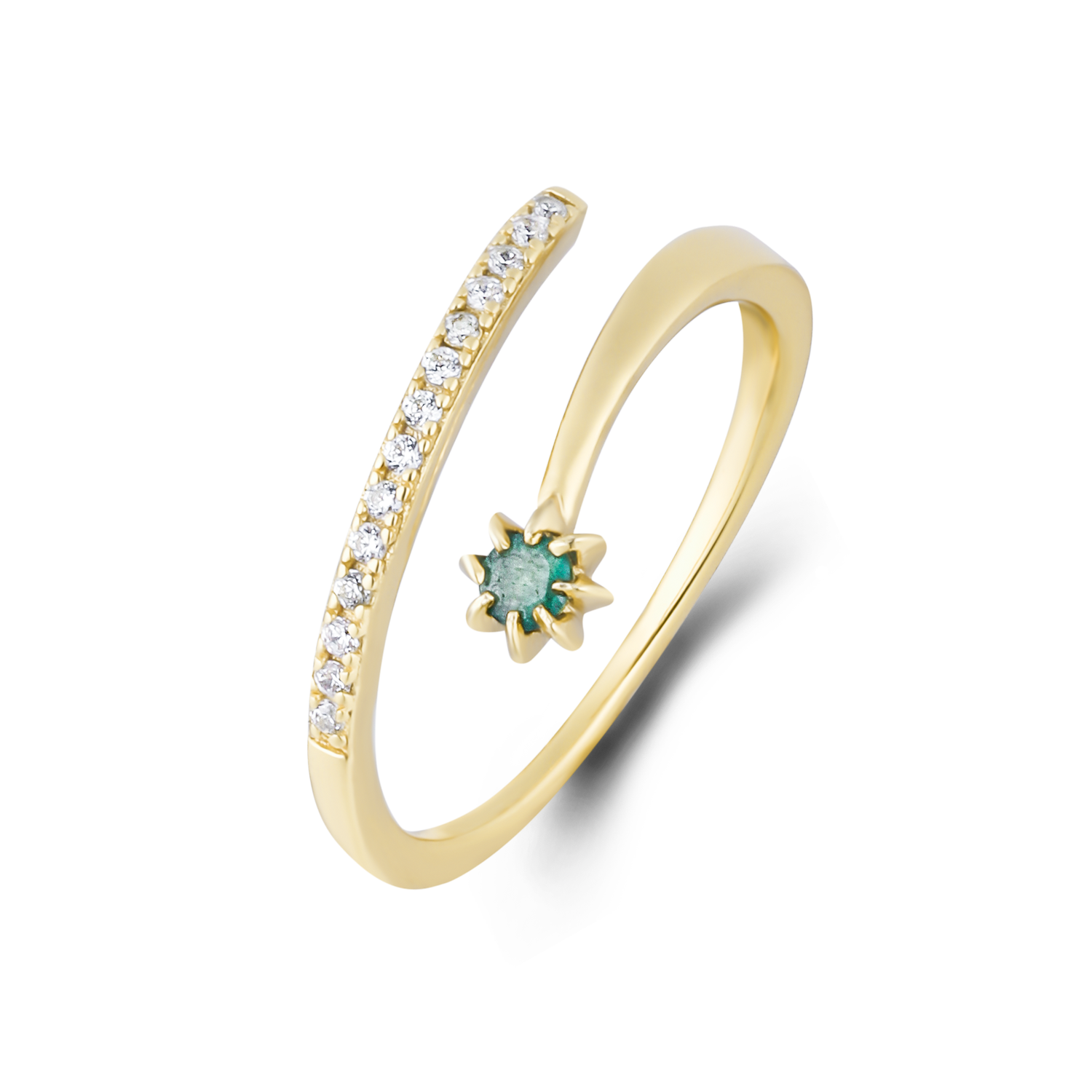 Star and Moon Stackable Ring Set - Stellaradorn
