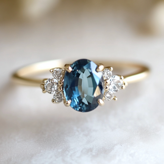 Classic Sapphire ring, Rare Blue Sapphire Engagement ring