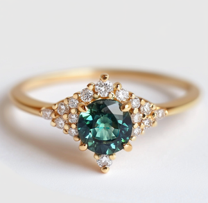 Aurora Grove Green Tourmaline Engagement Ring