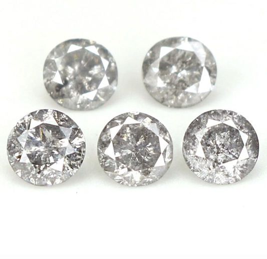 Frostfall Salt and Pepper Diamond Ring, Diamond Engagement Ring