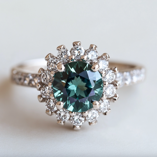 Sapphire Engagement ring, Blue Sapphire Engagement ring