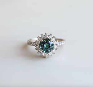 Sapphire Engagement ring, Blue Sapphire Engagement ring