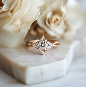 Astra Ring, The Venus 14k Diamond Engagement Ring, Diamond Wedding Ring