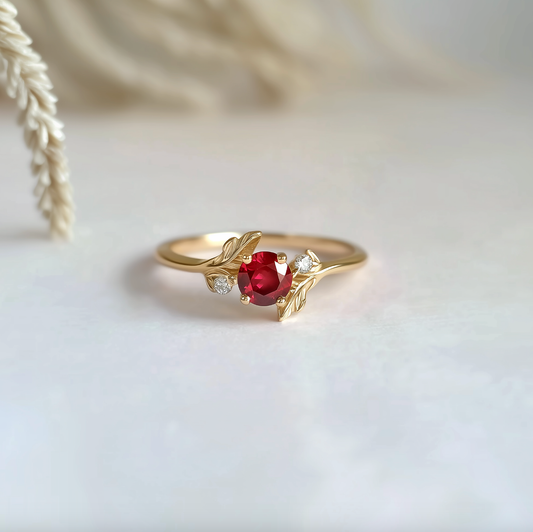 Rosewood Ruby Ring, Ruby Ring, Ruby engagement ring, Ruby Jewelry