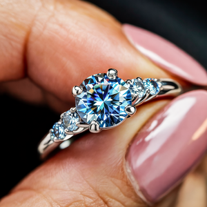 Althea  1CT Round-Cut Blue Gemstone Ring