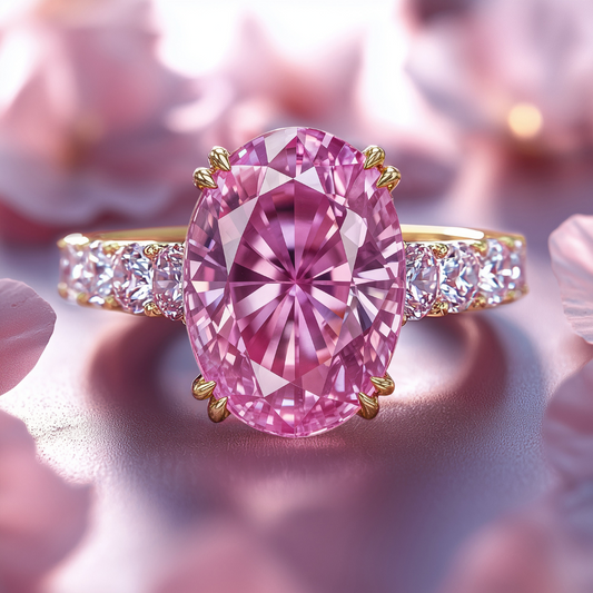 Camilla 3CT Oval-Cut  Pink Gemstone Ring