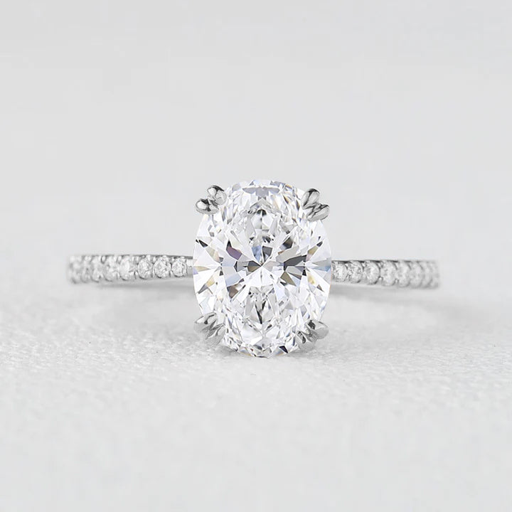 Classic 2.0CT Oval Cut Lab Grown Diamond Ring