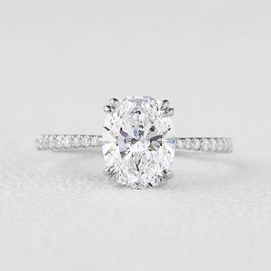 Classic 2.0CT Oval Cut Lab Grown Diamond Ring