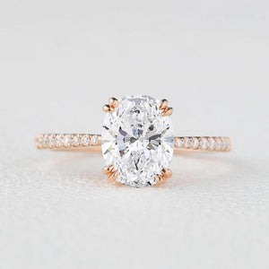Classic 2.0CT Oval Cut Lab Grown Diamond Ring