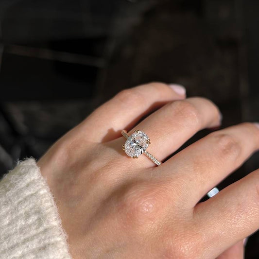 Classic 2.0CT Oval Cut Lab Grown Diamond Ring