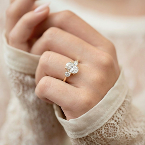 Classic Oval Three Stone Lab-Grown Diamond Ring