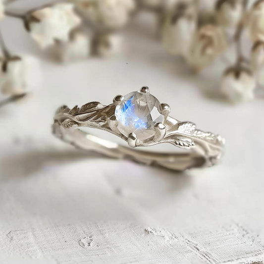 Garden Angel, Moonstone Engagement Ring