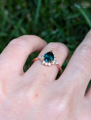 Classic Sapphire ring, 14k Sapphire Engagement ring