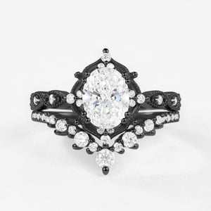Black Gold Signature Vintage Ring Set 2pcs - Charlotte