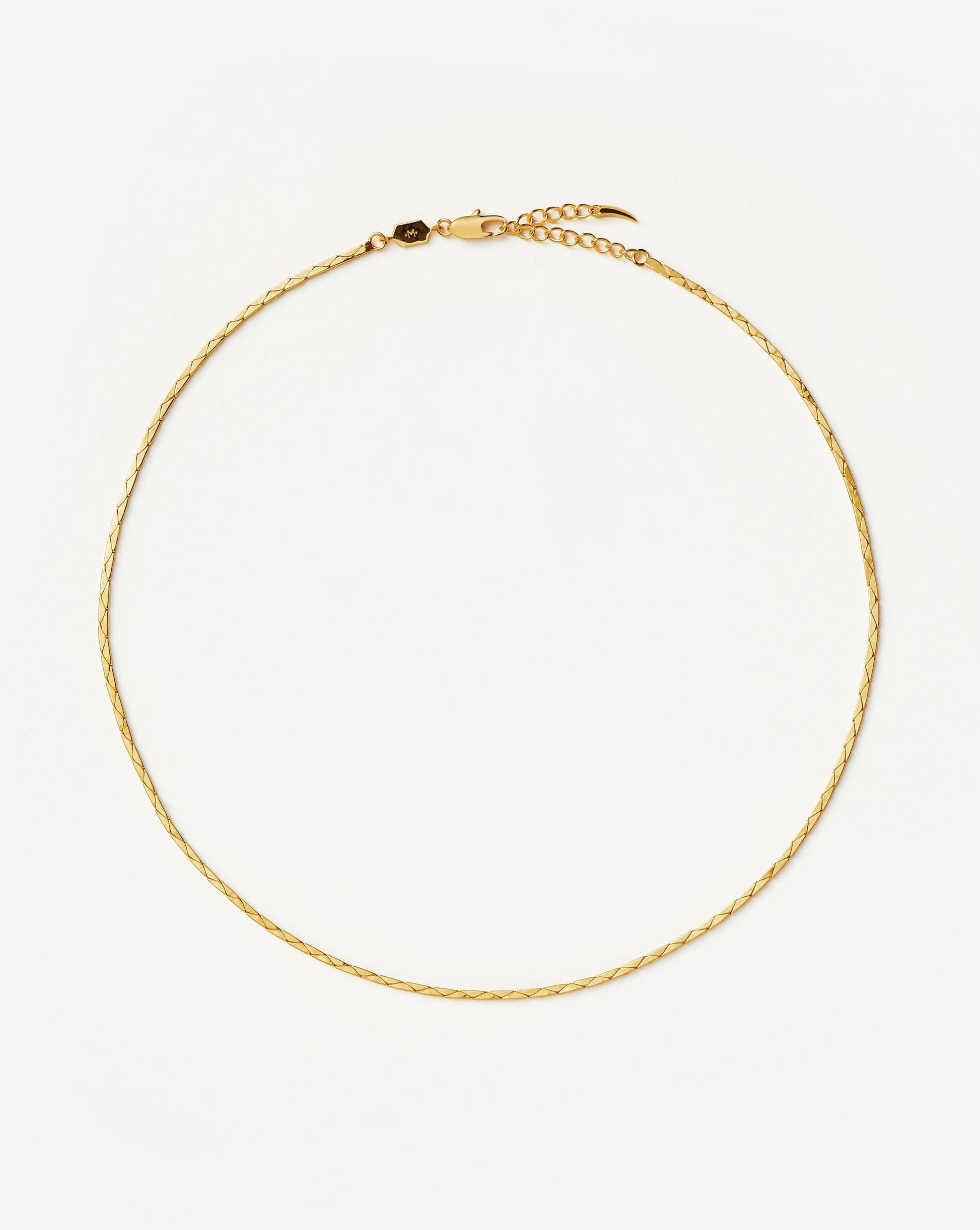 Stylist Gold Cobra Snake Chain Choker In Sterling Silver
