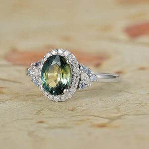 Thalassa Luxe Mystique Teal Sapphire Rings