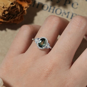 Thalassa Luxe Mystique Teal Sapphire Rings