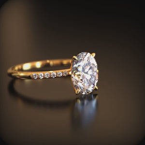 The Opaline 2CT Oval Cut Moissanite Ring