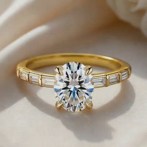 Lyra’s Lumina | 2CT Oval Cut Moissanite Ring