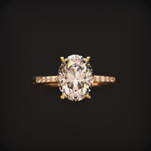 The Opaline 2CT Oval Cut Moissanite Ring